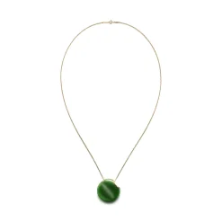 Tiffany & Co. Elsa Peretti® Touchstone Pendant in Green Jade and Yellow Gold | ^ Necklaces & Pendants|New Jewelry