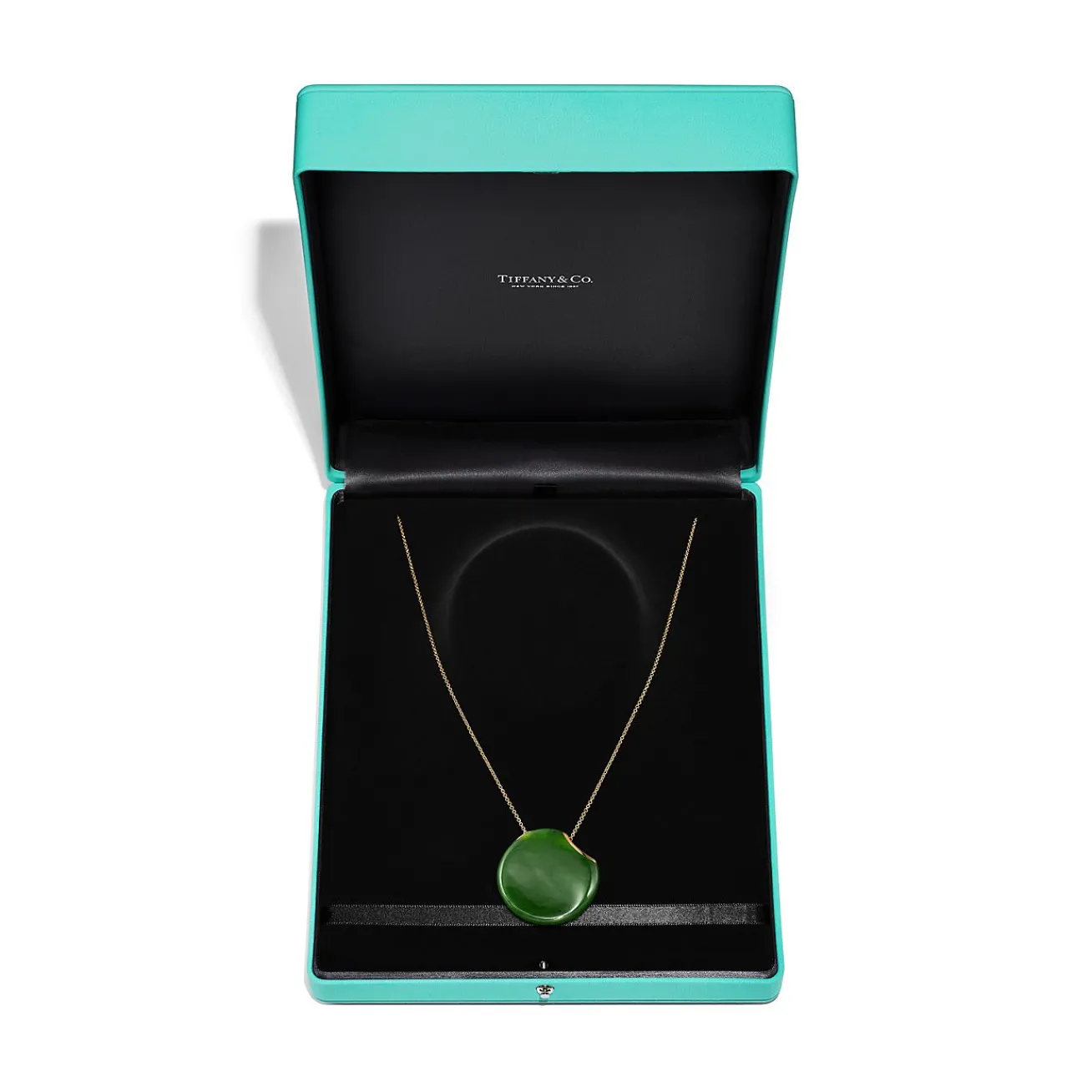 Tiffany & Co. Elsa Peretti® Touchstone Pendant in Green Jade and Yellow Gold | ^ Necklaces & Pendants|New Jewelry