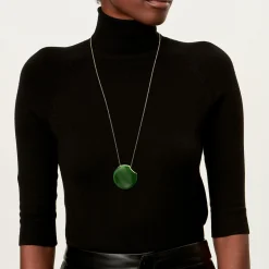 Tiffany & Co. Elsa Peretti® Touchstone Pendant in Green Jade and Yellow Gold | ^ Necklaces & Pendants|New Jewelry