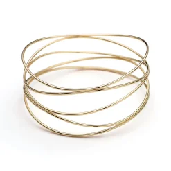 Tiffany & Co. Elsa Peretti® Wave five-row bangle in 18k gold, medium. | ^ Bracelets|Gold Jewelry
