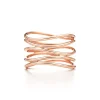 Tiffany & Co. Elsa Peretti® Wave five-row ring in 18k rose gold. | ^ Rings|Rose Gold Jewelry