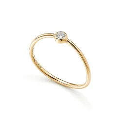 Tiffany & Co. Elsa Peretti® Wave single-row diamond ring in 18k gold. | ^ Rings|Gold Jewelry