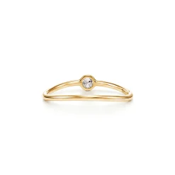 Tiffany & Co. Elsa Peretti® Wave single-row diamond ring in 18k gold. | ^ Rings|Gold Jewelry