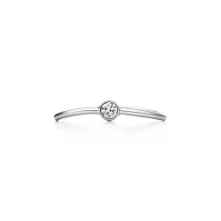 Tiffany & Co. Elsa Peretti® Wave single-row diamond ring in platinum. | ^ Platinum Jewelry|Diamond Jewelry
