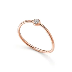 Tiffany & Co. Elsa Peretti® Wave single-row diamond ring in 18k rose gold. | ^ Rings|Elsa Peretti®