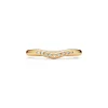 Tiffany & Co. Elsa Peretti® wedding band ring with diamonds in 18k gold, 2 mm wide. | ^ Rings|Stacking Rings