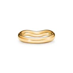 Tiffany & Co. Elsa Peretti® wedding band ring with diamonds in 18k gold. | ^ Rings|Gold Jewelry