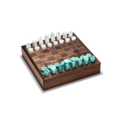 Tiffany & Co. Everyday Objects amazonite and wood chess and checkers set. | ^ Him|Gifts for Him