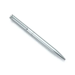 Tiffany & Co. Executive Tiffany T-clip retractable ballpoint pen in sterling silver. | ^ Gifts to Personalize|Business Gifts