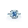 Tiffany & Co. Fancy Intense Blue diamond ring in platinum with white diamonds. | ^ Platinum Jewelry|Diamond Jewelry