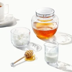 Tiffany & Co. Flora & Fauna lidded pot in mouth-blown crystal glass with sterling silver. | ^ The Home|Housewarming Gifts