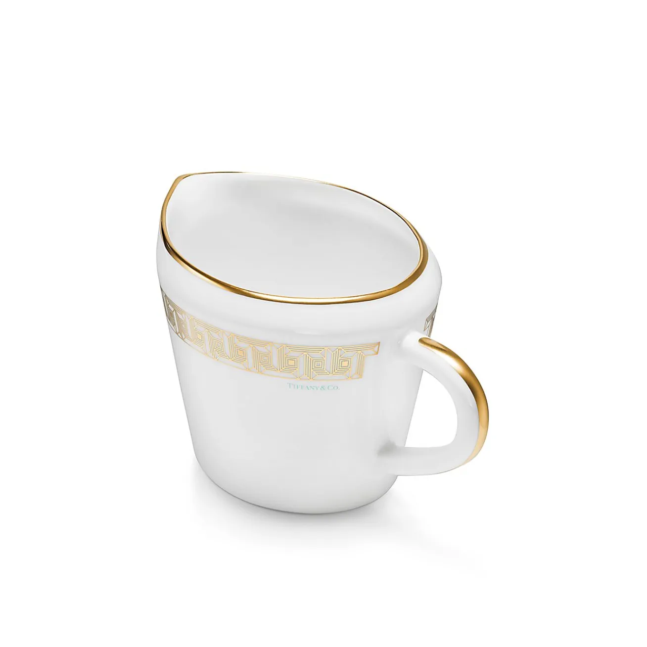 Tiffany & Co. Gold Tiffany T True Creamer with a Hand-painted Gold Rim | ^ Tableware|Coffee & Tea