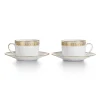Tiffany & Co. Gold Tiffany T True Cup and Saucer Set of Two, with Gold Rims | ^ Tableware|Coffee & Tea