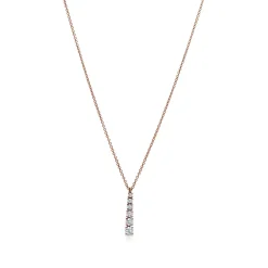 Tiffany & Co. Graduated drop pendant in 18k rose gold with diamonds. | ^ Necklaces & Pendants|Rose Gold Jewelry