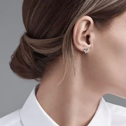 Tiffany & Co. Heart earrings in platinum with diamonds, extra mini. | ^ Earrings|Platinum Jewelry