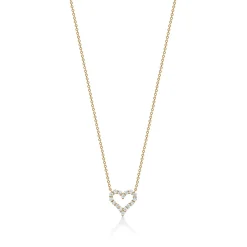 Tiffany & Co. Heart pendant in 18k gold with diamonds, mini. | ^ Necklaces & Pendants|Gold Jewelry