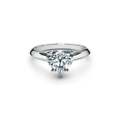 Tiffany & Co. Heart-shaped diamond engagement ring in platinum. | ^ Engagement Rings