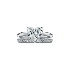 Tiffany & Co. Heart-shaped diamond engagement ring in platinum. | ^ Engagement Rings