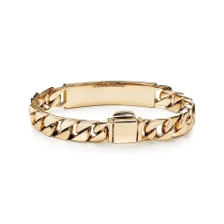 Tiffany & Co. ID bracelet in 18k gold, medium. | ^ Bracelets|Gold Jewelry