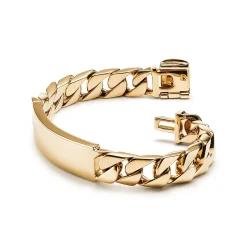 Tiffany & Co. ID bracelet in 18k gold, medium. | ^ Bracelets|Gold Jewelry