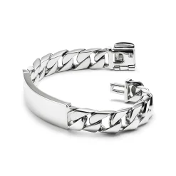 Tiffany & Co. I.D. bracelet in sterling silver, medium. | ^ Bracelets|Bold Silver Jewelry