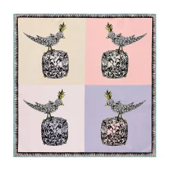 Tiffany & Co. Jean Schlumberger by Tiffany Bird on a Rock Square Scarf in Crystal Pink Silk | ^Women Scarves & Stoles|Women's Accessories