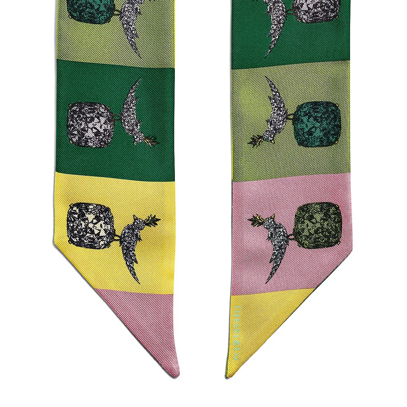 Tiffany & Co. Jean Schlumberger by Tiffany Bird on a Rock Ribbon Scarf in Citrine Yellow Silk | ^Women Scarves & Stoles|Women's Accessories