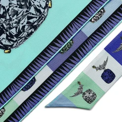 Tiffany & Co. Jean Schlumberger by Tiffany Bird on a Rock Ribbon Scarf in Infinity Blue Silk | ^Women Scarves & Stoles|Women's Accessories