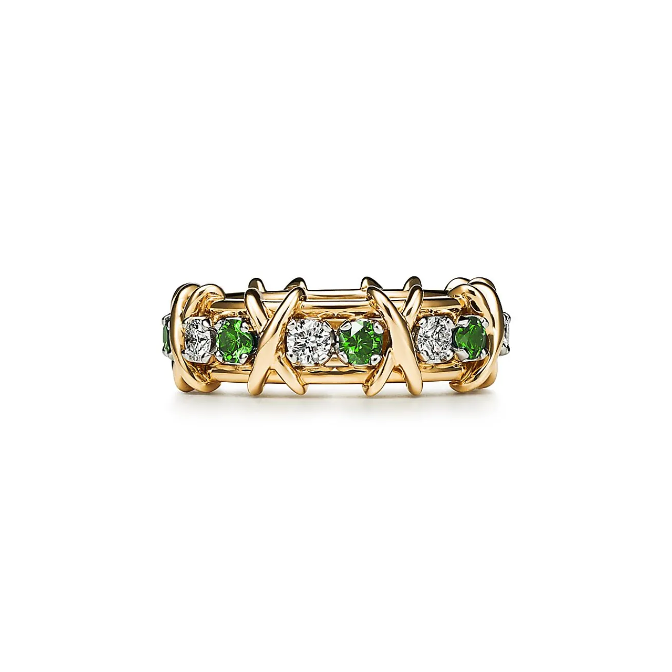 Tiffany & Co. 18K Gold and Platinum Eighteen Stone Ring | ^ Rings|Men's Jewelry