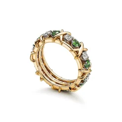 Tiffany & Co. 18K Gold and Platinum Eighteen Stone Ring | ^ Rings|Men's Jewelry