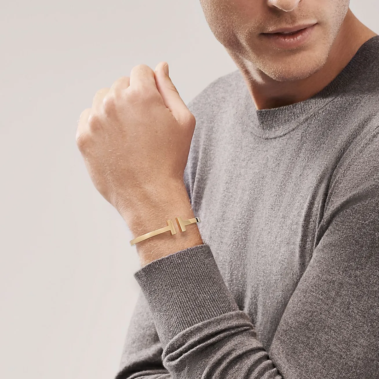 Tiffany & Co. 18K Gold Tiffany T Square Bracelet | ^ Bracelets|Men's Jewelry