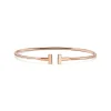Tiffany & Co. 18K Rose Gold Tiffany T Narrow Wire Bracelet | ^ Bracelets|Rose Gold Jewelry