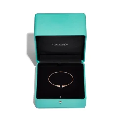 Tiffany & Co. 18K Rose Gold Tiffany T Narrow Wire Bracelet | ^ Bracelets|Rose Gold Jewelry