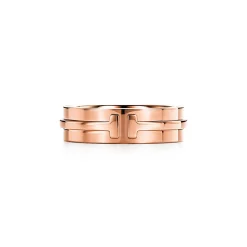 Tiffany & Co. 18K Rose Gold Tiffany T Two Ring | ^Women Rings|Men's Jewelry