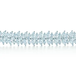 Tiffany & Co. Marquise diamond cluster bracelet in platinum. | ^ Platinum Jewelry|Diamond Jewelry