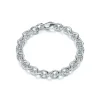 Tiffany & Co. Medium round link bracelet in sterling silver, 7.5” long. | ^ Bracelets|Sterling Silver Jewelry
