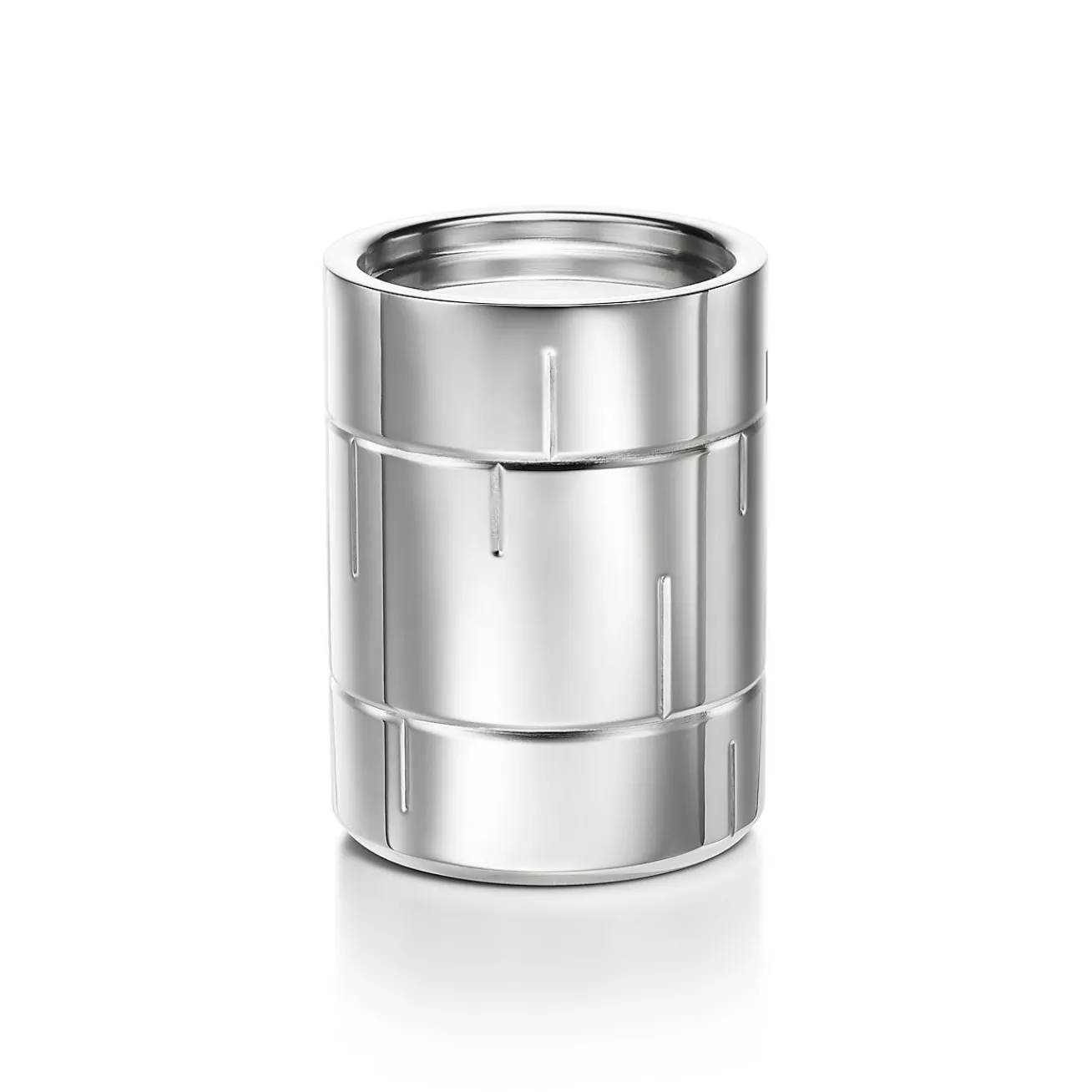 Tiffany & Co. Modern Bamboo Pillar Candleholder in Sterling Silver | ^ The Home|Housewarming Gifts