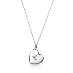 Tiffany & Co. Mom Medium Heart Tag Pendant in Sterling Silver | ^ Necklaces & Pendants|Sterling Silver Jewelry