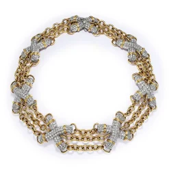 Tiffany & Co. Necklace in Yellow Gold and Platinum with Diamonds | ^ Necklaces & Pendants|Gold Jewelry