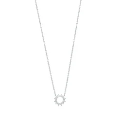Tiffany & Co. Open circle pendant in platinum with diamonds, mini. | ^ Necklaces & Pendants|Dainty Jewelry