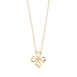 Tiffany & Co. Paloma Picasso® Loving Heart pendant in 18k gold with a diamond. | ^ Necklaces & Pendants|Gold Jewelry