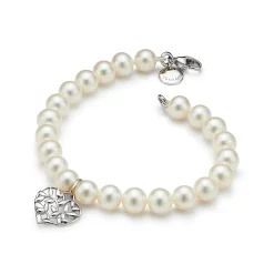 Tiffany & Co. Paloma Picasso® Olive Leaf pearl heart bracelet in sterling silver, medium. | ^ Bracelets|Gifts for Her