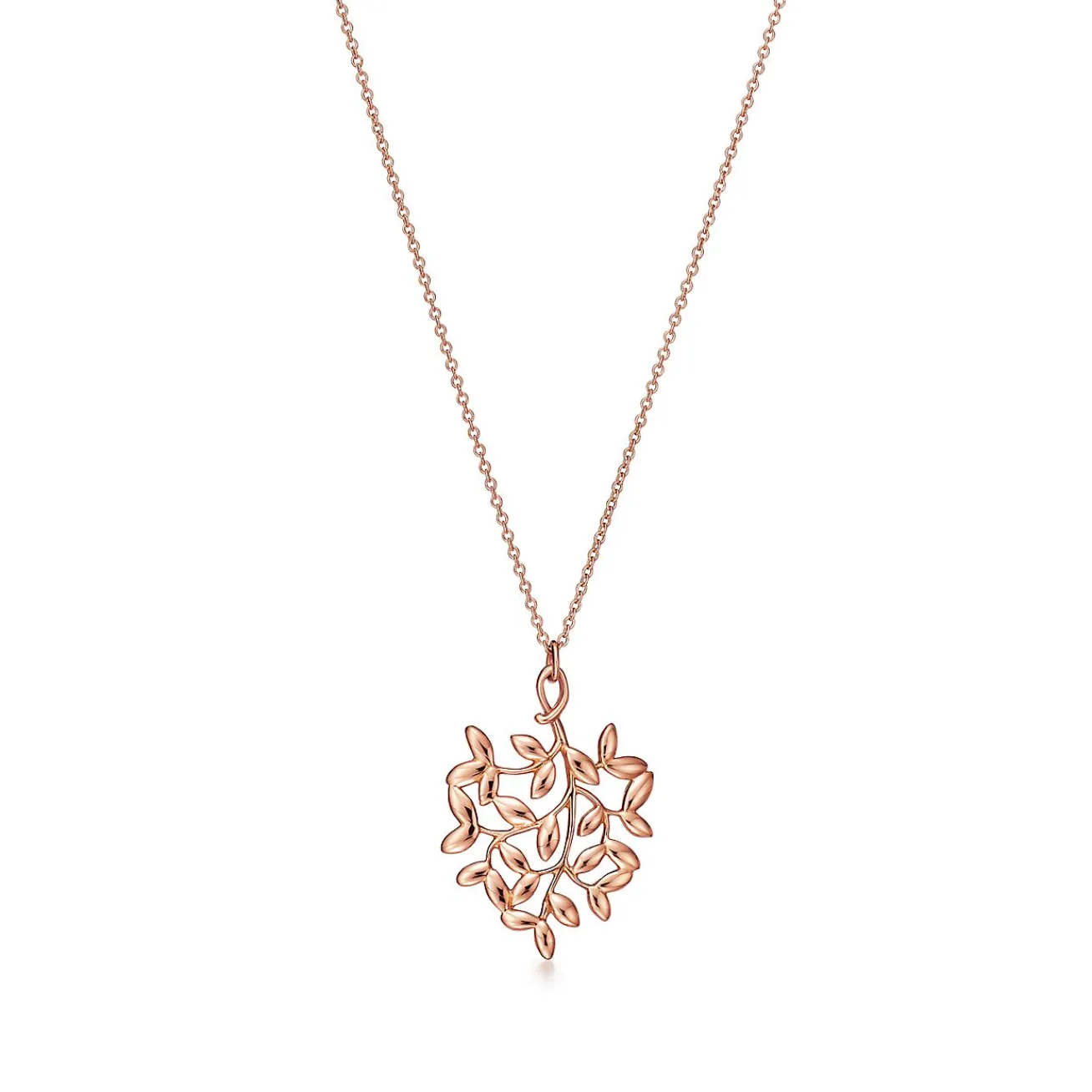 Tiffany & Co. Paloma Picasso® Olive Leaf pendant in 18k rose gold, small. | ^ Necklaces & Pendants|Rose Gold Jewelry