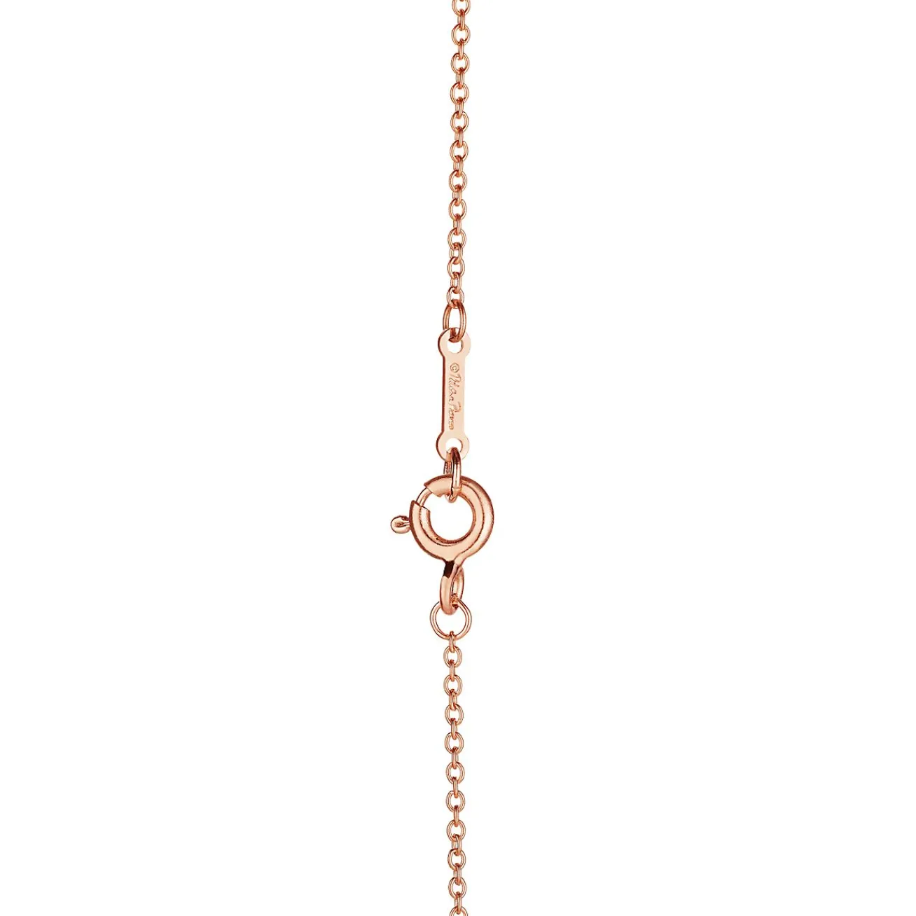 Tiffany & Co. Paloma Picasso® Olive Leaf pendant in 18k rose gold with a diamond, mini. | ^ Necklaces & Pendants|Rose Gold Jewelry