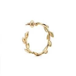 Tiffany & Co. Paloma Picasso® Olive Leaf hoop earrings in 18k gold. | ^ Earrings|Gifts for Her