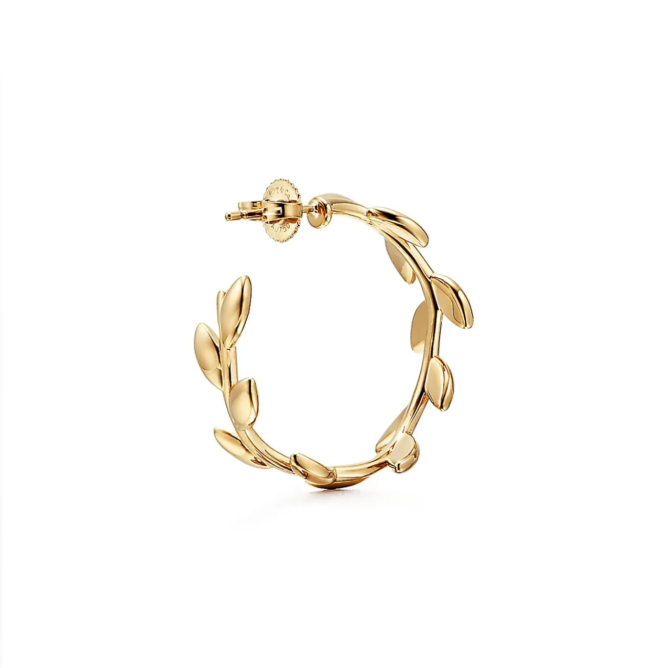 Tiffany & Co. Paloma Picasso® Olive Leaf hoop earrings in 18k gold. | ^ Earrings|Gifts for Her