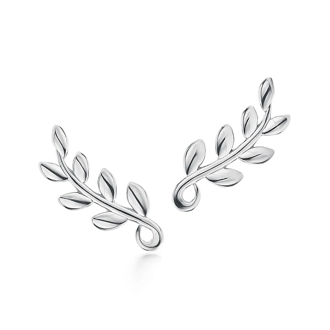 Tiffany & Co. Paloma Picasso® Olive Leaf climber earrings in sterling silver. | ^ Earrings|Gifts for Her