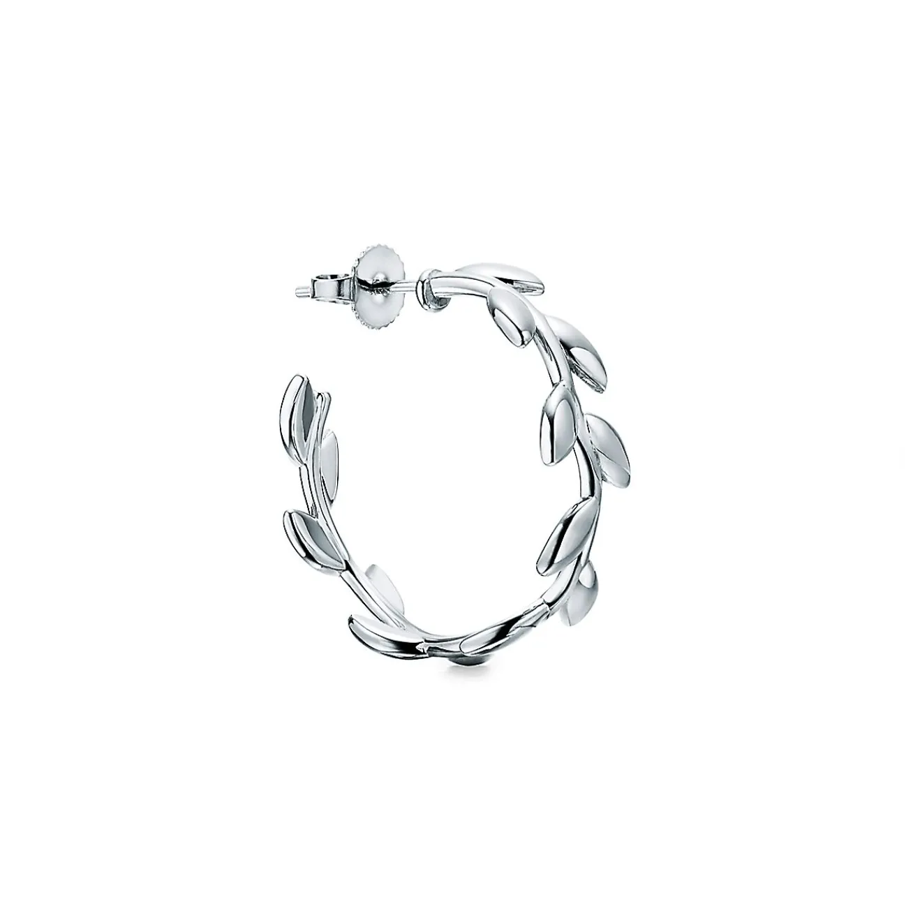 Tiffany & Co. Paloma Picasso® Olive Leaf hoop earrings in sterling silver. | ^ Earrings|Gifts for Her