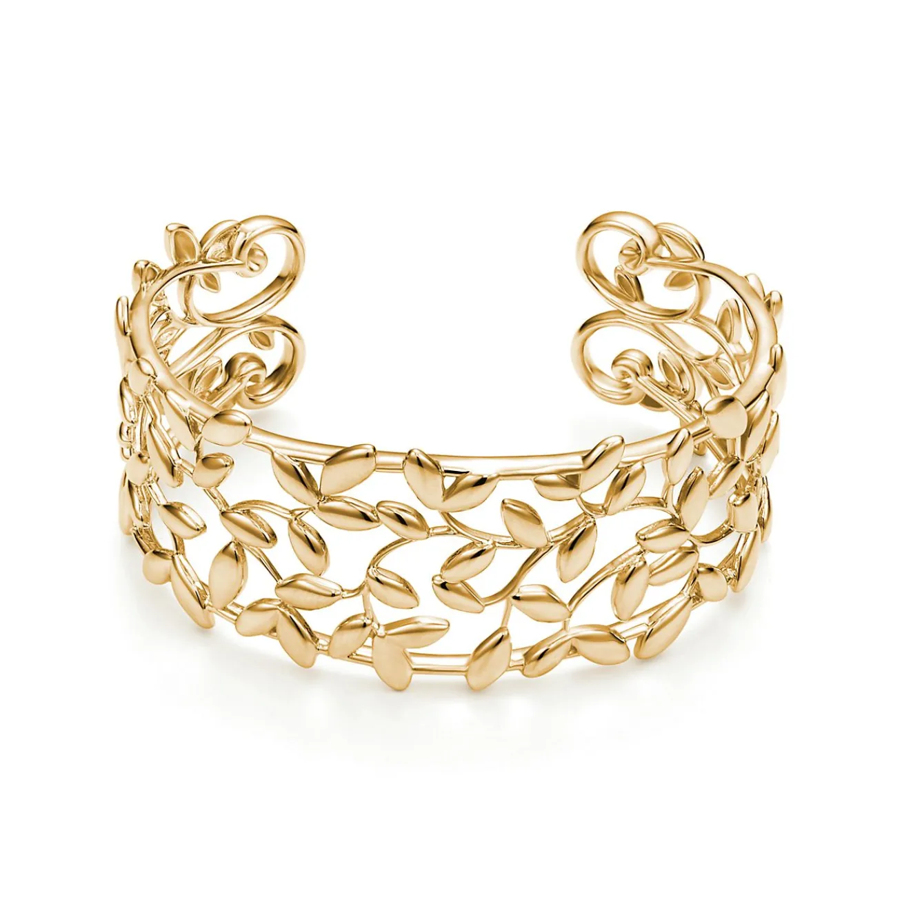 Tiffany & Co. Paloma Picasso® Olive Leaf narrow cuff in 18k gold, medium. | ^ Bracelets|Gold Jewelry