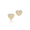 Tiffany & Co. Paloma Picasso® Olive Leaf heart earrings in 18k gold. | ^ Earrings|Gold Jewelry